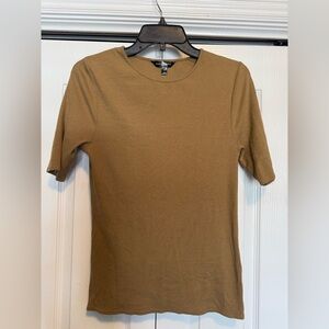 Banana Republic Tan Ribbed Tee